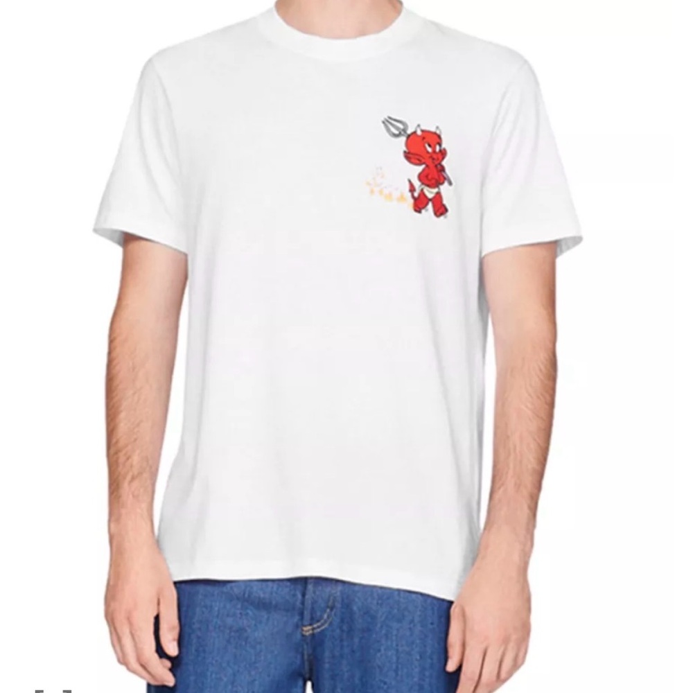 Sandro White T-Shirt Hot Stuff